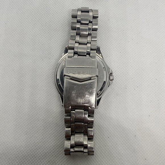 Fossil AM3198 Men's Blue/Black Dial Silver Stainless Steel Quartz Watch Date - Picture 13 of 16